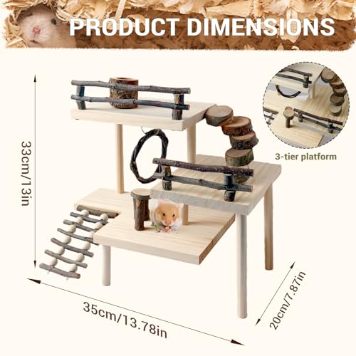 Wooden Hamster Playground, Hamster Platform, Hamster Climbing Hide Frame - color: 11