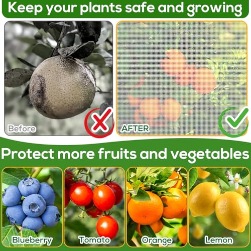 1 Pack 9.8 x 9.8 ft Fruit Tree Netting Covers with Zipper and Drawstring - size: 9.8 x 9.8FT/1Pack