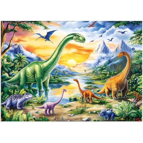 100 Piece Puzzles for Kids Ages 4-6 6-8 8-10 Year Old - color: Dinosaurs