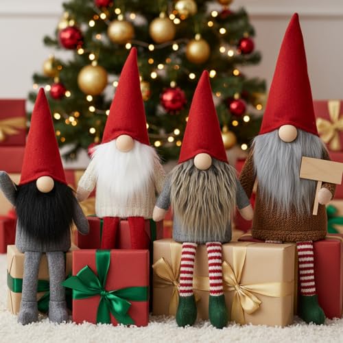Tudomro 45 Pcs Halloween Gnome Beards Nose for Crafting Gray, White - color: Gray, White
