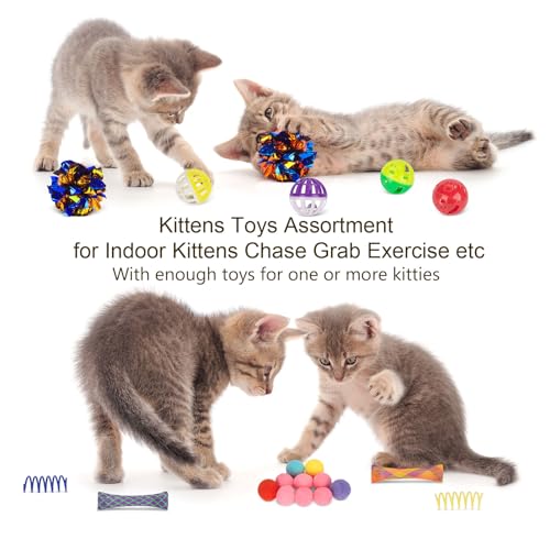 Retro Shaw 33Pcs Cat Toys for Indoor Cats, 2 Way Cat Game Tunnels - color: Large 2-Way Game Tunnel Toy Set