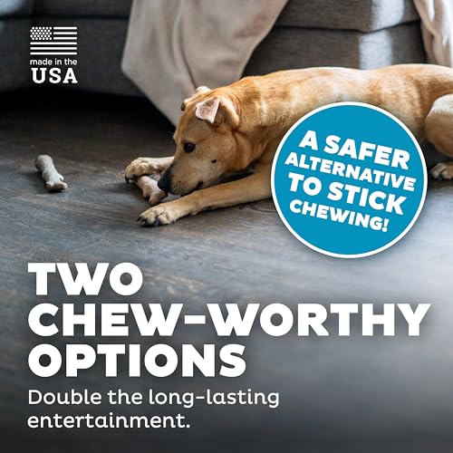 Dogwood Calming Stick Dog Chew Toy, Medium, 7.5", 2-Pack - color: Dogwood & Calming