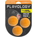 Playology Squeaky Chew Ball Dog Toy - Small, Cheddar Cheese Scent, 3-Pack - size: Small (VALUE 3-Pack), style: Cheddar Cheese