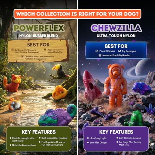 Happy PowerFlex Jungle Trek Dog Chew Dog Toys, 5 Piece Set