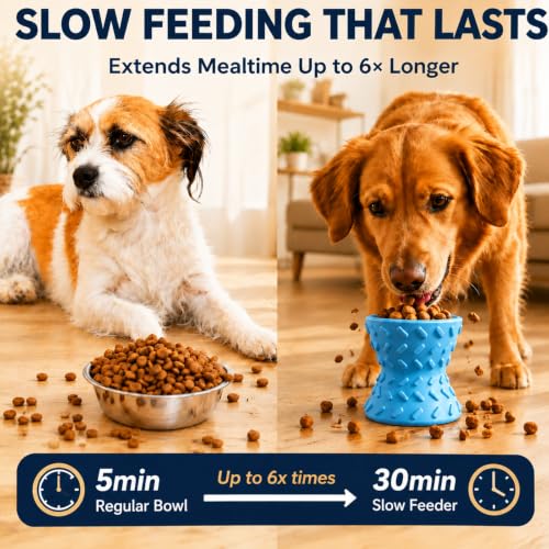 Treat Dispensing Dog Toys,Interactive Puzzle Toy for Small Dogs,Slow Feeder - color: Sky blue, size: Small