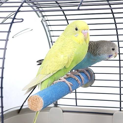 4PCS Wooden Bird Perch Stand Toys 7.9x0.8in for Parakeet Cage Accessories