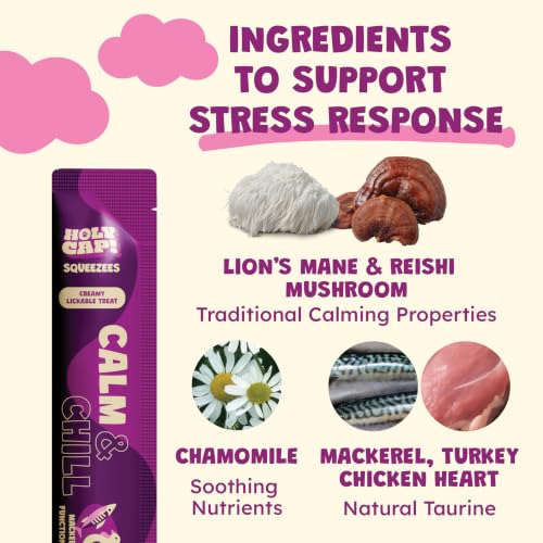 Lickable Cat Treats, Mackerel & Turkey Purée, 0.5 oz, 5 Pack