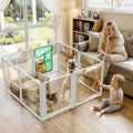 FXW AuraSpace Pro Clear Acrylic Indoor Dog Playpen, 24" H, 8 Panels - color: White, size: 24"H