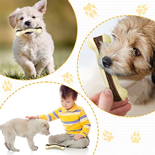Sosation 2 Pack Dog Bones for Aggressive Chewers,Curved Bone,Medium, Small - size: Medium, Small, style: Curved Bone