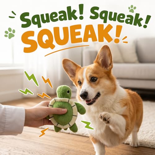 Hollypet Squeaky Hide and Seek Dog Toys for Small and Medium, 4 Turtles - style: 4 Turtles Refill
