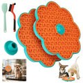 2 in 1 Lick Mat for Crate Training, Dog Slow Feeder Anxiety Relief Pad with Suction Cups, Dishwasher Safe, BPA-Free Silicone for Small & Medium Dogs, 2 Pack - size: 2