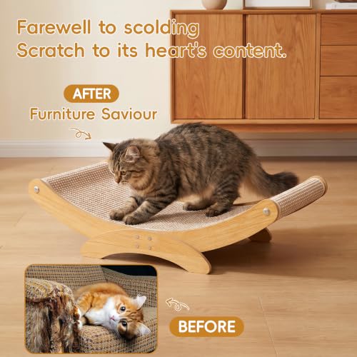 Cat Scratcher Bed for Indoor Cats, 23.6" Large Sisal Cat Scratching Board - size: Large