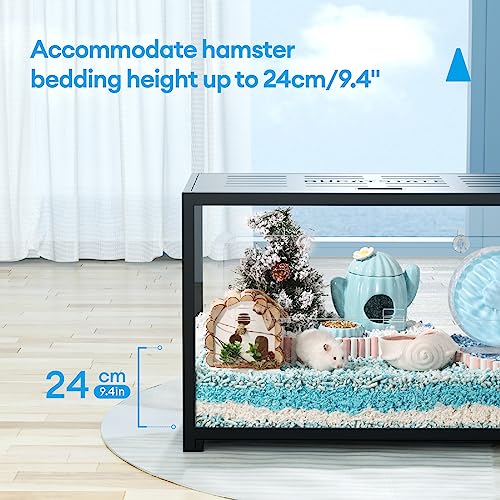 BUCATSTATE Hamster Cage 2.0, Large Hamster Enclosure (31in, Black) - color: Black, size: 31.4"L x 17.6"W x 20.6"H