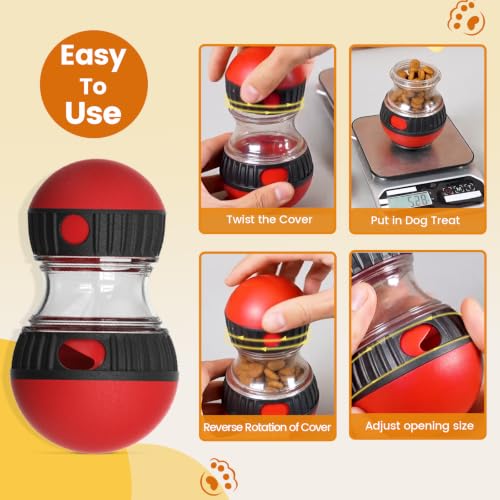 Dog Puzzle Toy, Adjustable Treat Dispenser & Slow Feeder