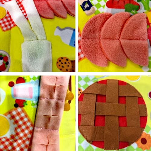 Dog Toy Snuffle Sound Book Treat Hide Puzzle (Breakfast MEU) - color: breakfast meu