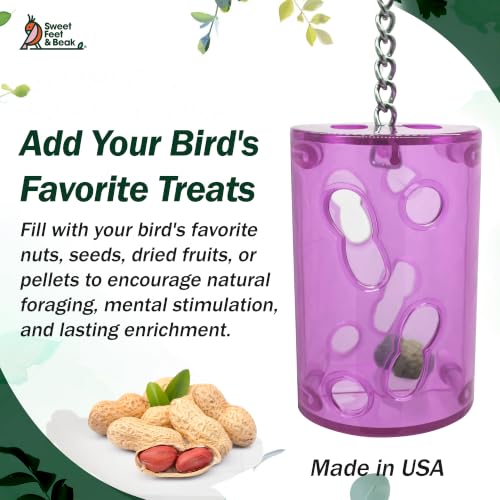 Sweet Feet and Beak Can-O-Nuts Cockatiel Foraging Toy, Large - size: Large