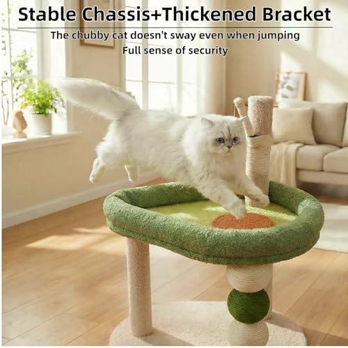Cat Scratching Post, 28.35" H(72cm) Cat Tree/Cat Tree Tower with Cat Bed, Scratching Posts for Indoor Cats with one Plush Ball Toy, Small Cat Tree for Kittens/Cats Playing (28 in Cat Tree) - size: 28 in