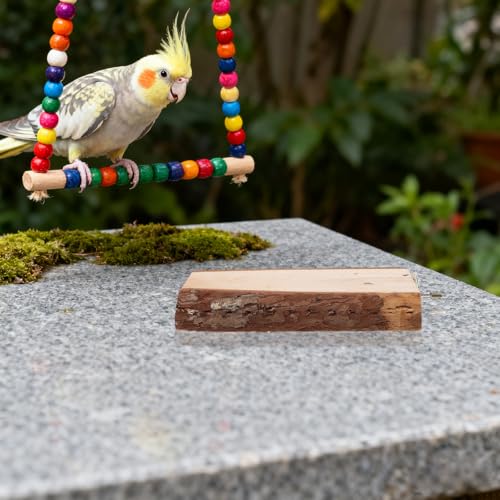 Angoily Bird Perch Set, 5pcs Natural Wood Cage Perches with Rope