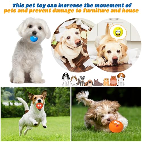 Hungdao 12 Pcs Squeaky Dog Toys, Small Dog Ball Bulk, Rubber Latex, Cute - style: Cute
