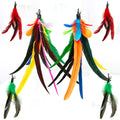 miwoowim 6PCS Cat Wand Toy Refills: 2 Extra-Large & 4 Standard Feathers - color: Cat Wand Toy Refills
