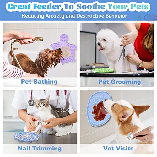 Lick Mat for Dogs & Cats, 3-Pack Slow Feeder Lick Pad with Suction Cups, Anxiety Relief, BPA Free, Dishwasher Safe