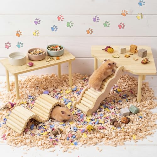 Breezehug 4 Pcs Hamster Cage Accessories Hamster Platform Toy, Climber - style: Climber