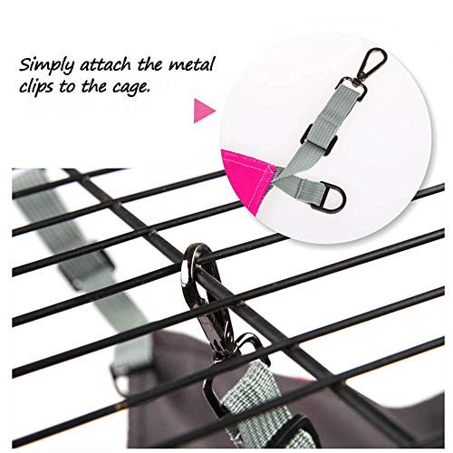 HOMEYA Small Animal Guinea-Pig Hanging Hammocks Bed Pet Cage Hammock for Ferret Cat Rat Chinchilla Hamster Cavy Degu Gerbil Rabbit Playing Cozy Activity Fun Toy (Guinea-Pig Size) - color: Guinea-pig Size Red