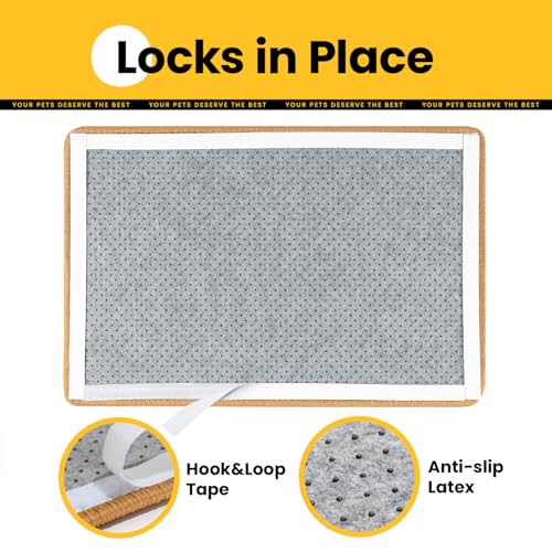 Conlun Cat Scratching Pad, 27.5x35.4in Sisal Mat Couch Protector - color: Brown, size: 1 Pack-XL (35.4'' X 27.5")