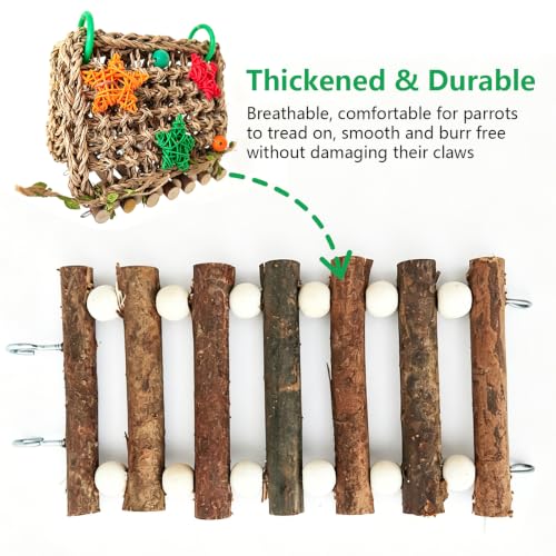 Handwoven Bird Bed for Cage,Breathable Bird Hammock Tent(DIY bridge) - color: DIY