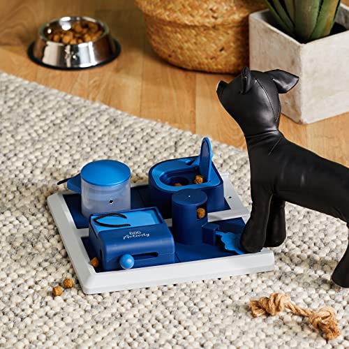 TRIXIE Poker Box 2 Dog Activity Interactive Toy, Level 3 Food Puzzle Game, Brain Teasing Treat Dispenser, IQ and Mental Development Toy for Smart Dogs, Enrichment Toy for Boredom Busting - color: Poker Box 2, size: Level 2