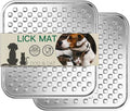 Lick Mat for Dogs & Cats, Double-Wall Stainless Steel, Large-2Pack - color: Large-2Pack