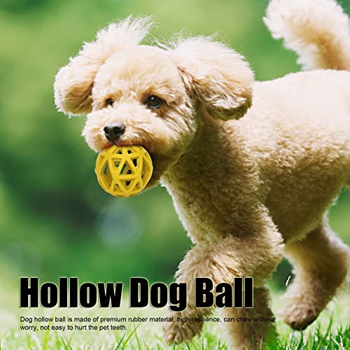 Asixxsix Hollow Dog Ball, Rubber Dog Toy Puzzle Ball Bite Dog Hollow Ball Toy Fun Interactive Chewing Pet Toy Ball, Lightweight and Portable Pet Toy for Dogs Cats Pets (L) - size: L