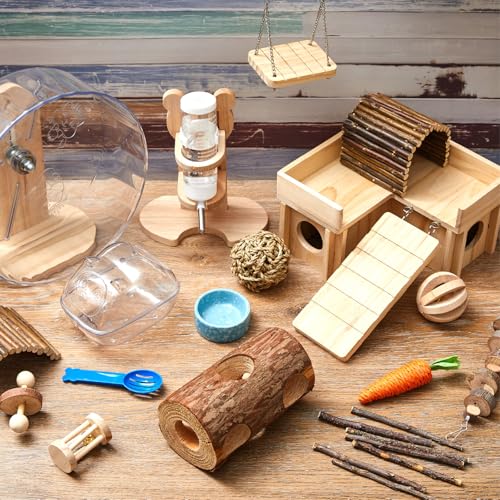 19 Pcs Hamster Cage Accessories & Habitat Set