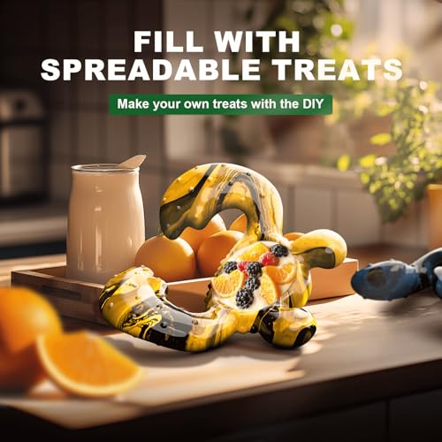 Dog Chew Toys for Aggressive Chewers – Tough Indestructible Dog Toy for Large Dogs, Durable Long-Lasting Chew Bones, Heavy Duty Interactive Dog Toys to Keep Dogs Busy & Relieve Boredom - color: Yellow Black