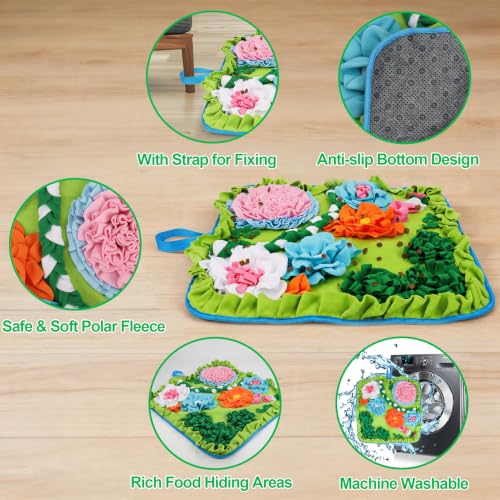 Vextronic Snuffle Mat for Dogs, Large Breed Slow Feeder Interactive Toy - color: Lime