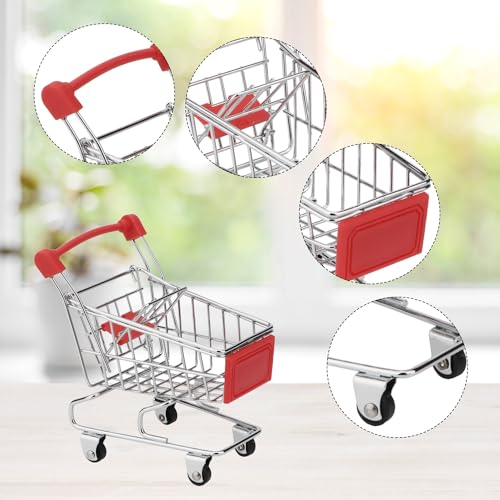Hypeety Bird Toys Mini Shopping Handcart Trolley Training Bird Toy, Red - color: Red