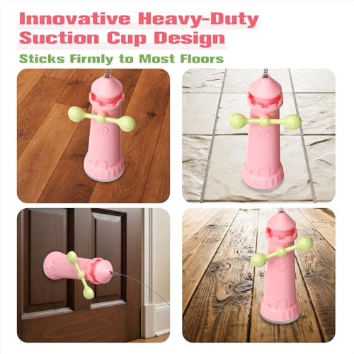 Interactive Cat Toy for Indoor Cats, Strong Suction Cup, Extra Yarn - color: Pink