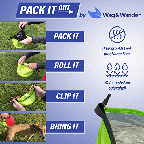 Reusable Smell Proof Waste Bag - Dog Poop Bag Holder for Dog walkers + Hiking with Dogs & Camping. Odor Proof Diaper Wet Bag, Camping Trash - color: Black