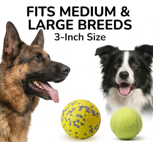 E-TPU Dog Balls, Tough High-Bounce Floating Fetch Toys, 2 Sizes - color: Blue & Yellow (4-Pack), size: Medium (3" diameter)