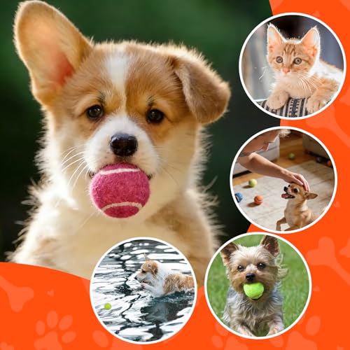 INSUM 1.5 Inch Mini Tennis Balls for X-Small Dogs & Cats, 20/40 Pack Soft Fetch Play Toys for Puppies & Kittens, Training & Indoor Outdoor Exercise - size: 1.5"-20PK