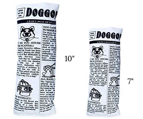 Pet Qwerks Plush Interactive Dog Toys - Newspaper Squeaker Toy - 10 in - size: 10 in