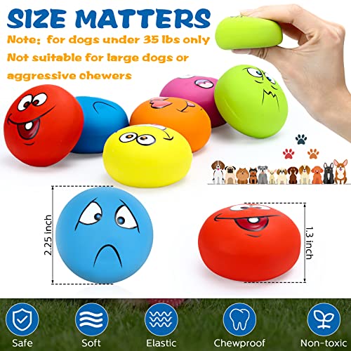 Hungdao 12 Pcs Squeaky Dog Toys, Small Dog Ball Bulk, Rubber Latex, Lively - style: Lively