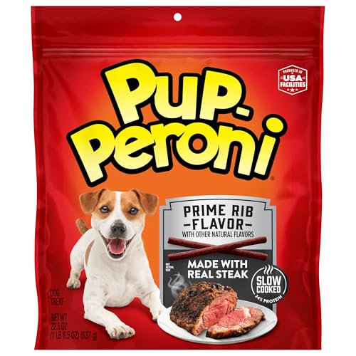 Pup-Peroni Prime Rib Flavor Dog Treats, Bag 1.41 Pound (Pack of 4) - size: 1.41 Pound (Pack of 4)
