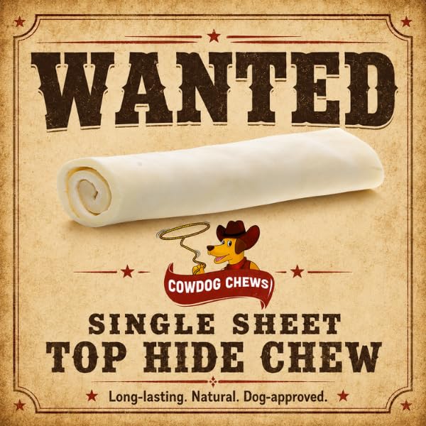 Cowdog Chews Retriever roll 9-10 inch All Natural Rawhide Product (40 Pack) - size: 40 Count (Pack of 1)