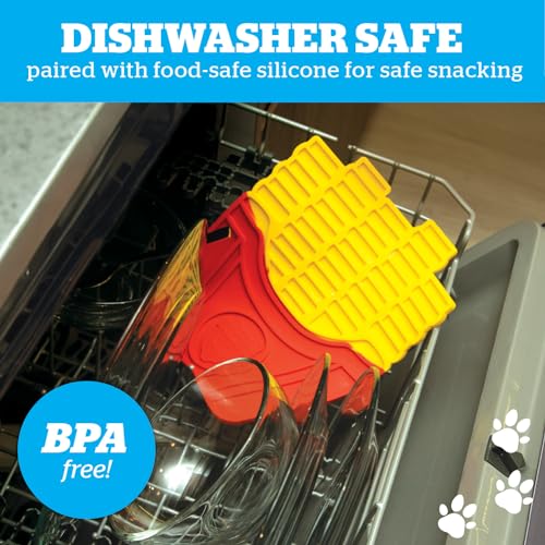 BigMouth French Fries Silicone Lick Mat for Dogs and Cats, Slow Feeder Enrichment Pad, Dishwasher Safe Anxiety Relief Toy - style: French Fries