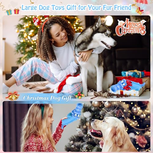 Jeefome Tough Dog Chew Toys for Aggressive Chewers - color: Pure Blue