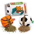 Agape Organic Catnip & Silvervine Filled Cat Toy Balls with Bell Sound - size: 2 Ball Set