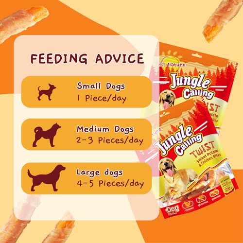 Jungle Calling Chicken & Sweet Potato Dog Treats, Rawhide Free Soft Chews - size: 6 Ounce (Pack of 1)