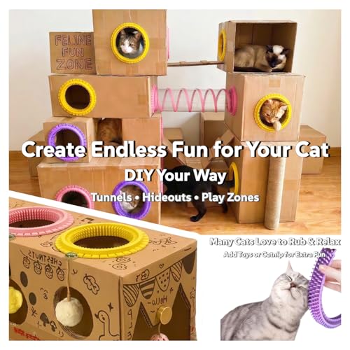 Cat Self Groomer Arch for Cardboard Boxes (Lavender | Refill) - color: Purple
