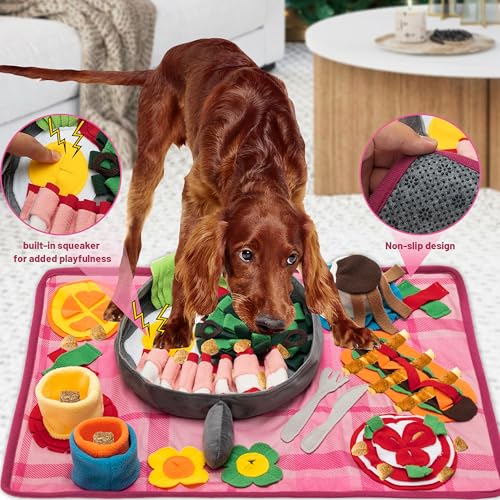 Dog Snuffle Mat, Washable Interactive Slow Feeder & Foraging Toy